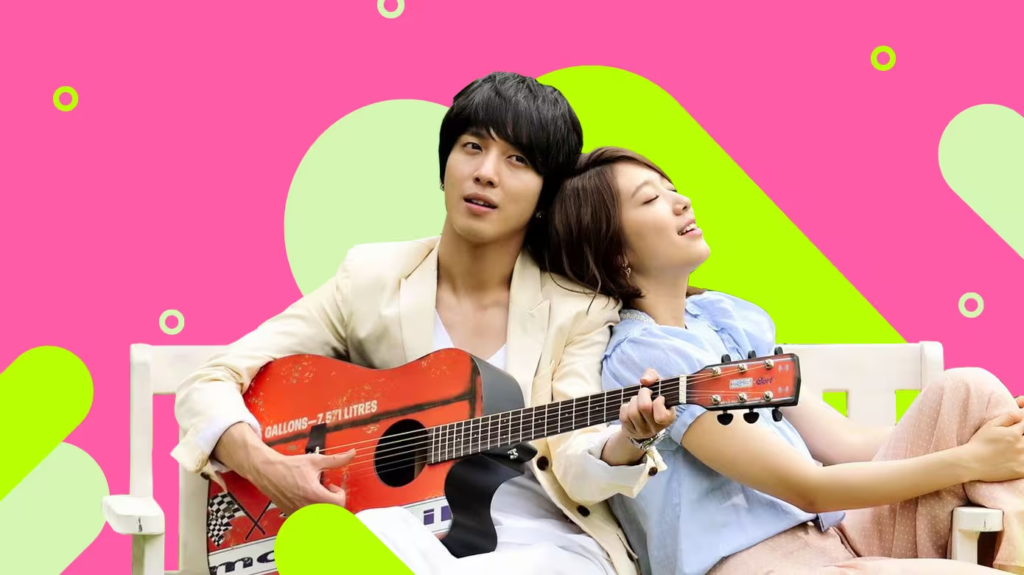 Casal tocando violão, descubra as melhores 10 OST de Doramas